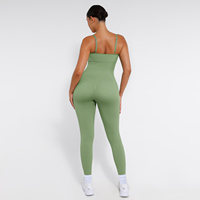 Nouveautés Hexin Combinaison de Yoga Femme Une Pièce sans Coutures Combinaison Survêtement Minimaliste en Tricot Moulante Longueur Totale