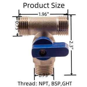 Đồng thau <span class=keywords><strong>pex</strong></span> ba chiều 3 chiều van thủy lực van kiểm tra hệ thống ống nước công nghiệp với bộ chuyển đổi kết nối phụ kiện - Product Image 2