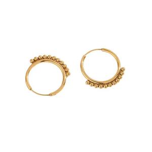 Nuevos pendientes de acero de titanio calientes, anillo de oreja de frijol de oro redondo pequeño, pendientes de anillo liso de tendencia de personalidad - Product Image 6