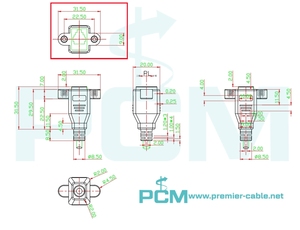 Cat3 <span class=keywords><strong>4p4c</strong></span> RJ9 điện thoại Modular <span class=keywords><strong>Jack</strong></span> Nam để nữ screwing Bảng điều chỉnh núi cáp mở rộng, RJ12 <span class=keywords><strong>RJ11</strong></span> rj10 mặt bích Chassis núi - Product Image 6