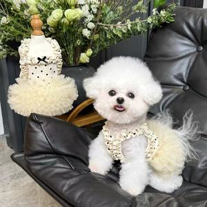 Adorabile Abito a Pois per Animali Domestici con Bordo in Pizzo e Gonna in Tulle per Cani <span class=keywords><strong>di</strong></span> <span class=keywords><strong>Piccola</strong></span> Taglia - Product Image 5