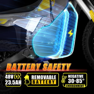 Cunfon M200 Dirt Factory 48V 23.5AH 3000W Torque 220N.m Velocidad Máxima 55km/h Alcance 70Km Dual M200 Cunfon M20 - Product Image 6