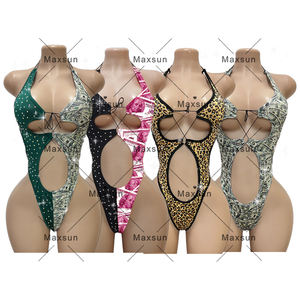 Conjunto de Baile de Tres Piezas con <span class=keywords><strong>Minifalda</strong></span> a Cuadros de Moda Maxsun para Niñas, Ropa de Baile Exótica, Trajes para Actuaciones <span class=keywords><strong>en</strong></span> Clubes y Escenarios - Product Image 2