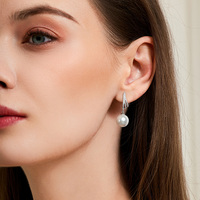 Boucles d'oreilles pendantes en perles d'eau douce naturelles de haute qualité, argent S925, élégance perlée, boucles d'oreilles en perles pour femme