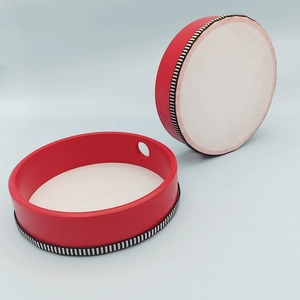 Wholesale Red Painted Wooden Frame Hand <b>Drum</b> Single Drumhead Orff Percussion Instrument <b>For</b> Kids Performance - Product Image 2