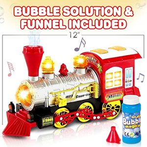 Juguete de soplado de burbujas de alta calidad, tren de vapor, vehículo de plástico, juguete eléctrico para niños, tren de burbujas con luces y sonidos - Product Image 3