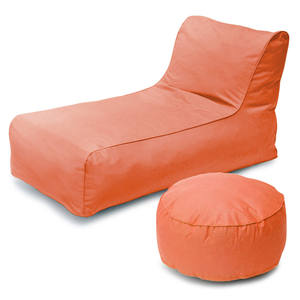 Chaise longue d'intérieur et d'extérieur, fauteuil pouf, <span class=keywords><strong>canapé</strong></span> en <span class=keywords><strong>mousse</strong></span> à mémoire de forme avec tissu Oxford résistant à la saleté et poche latérale - Product Image 3