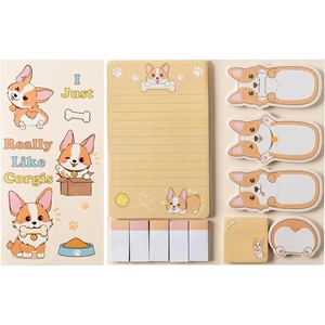 Combo de Notas Adhesivas con Temática Escolar Bonita Pegatina Bloc de Notas de Animales de Dibujos Animados Suministros Escolares Regalos para Niños Personalizable - Product Image 1