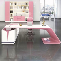 Bureau de direction modulaire en forme de L, moderne et luxueux, pour le bureau du PDG, imperméable et résistant aux rayures
