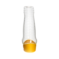 400G 500G Stoples Madu Hewan Peliharaan Terbalik Saus Tomat Madu Botol Peras dengan Katup Silikon Flip Top