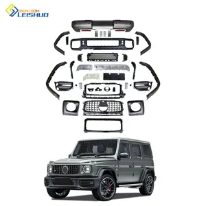Leishuo 2024 Car Accessories Bumper Light Cover Front Bumper Body Upgrade Kit For Benz Car Parts Grille G Class G63 W464