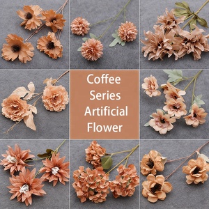 ชุดดอกไม้ประดิษฐ์ LUYI Coffee Series สำหรับตกแต่งช่อดอกไม้งานแต่งงาน ดอกไม้แขวนเพดาน สีคาราเมล วัสดุทำดอกไม้ ทำด้วยมือ - Product Image 2