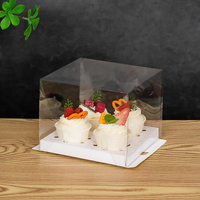 Boîte à cupcakes en plastique transparent de qualité alimentaire, contenants pliables pour cupcakes, emballage pour cupcakes