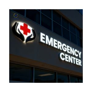 Edificio al aire libre Publicidad 3D Led Fronlit Metal Letter Sign Board Business 3D logo Custom Led Sign para Pharmacy logo Signage - Product Image 3