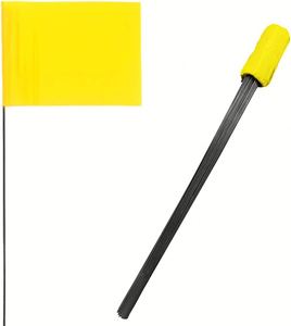 Banderas de Señalización Fluorescentes de Alta Visibilidad con Estaca de Alambre para Marcado de Líneas de Alimentación Eléctrica y Construcción - Product Image 2