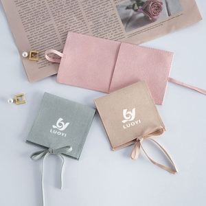 Custom Suede Microfiber Envelope Flap Packaging Logo Printed Gift Pouch <b>Candy</b> <b>Lipstick</b> Jewelry Ring Storage Bag - Product Image 6