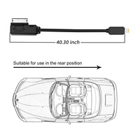 CHELINK AMI Music Interface AUXILIAIRE Chargeur De Voiture Câble Compatible pour Audi Système 3G avec Téléphone 11 Pro 11XS Max X 8 7 6 Plus 5
