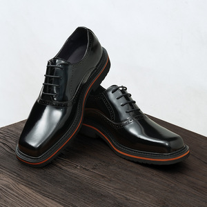 Chaussures en cuir véritable de qualité professionnelle imperméables - Respirantes - Style britannique rétro - Motif léopard - Chaussures pour hommes - Product Image 1