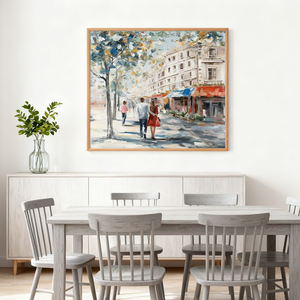 Dropshipping Arte Murale Città Dipinta a Mano e Incorniciata su Misura Articoli di Arredamento per la Casa e Decorazioni Murali Quadri d'Arte per Abitazioni - Product Image 3