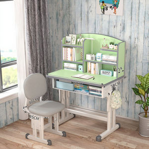 تصميم جديد لطقم مكتب دراسة مدرسي مع رف كتب وكرسي، وصل حديثاً بأفضل سعر للفصول الدراسية وغرف المعيشة - Product Image 5