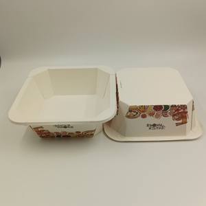 Boîte à lunch en papier kraft jetable avec logo personnalisé, récipient à salade, bol en papier octogonal avec couvercle - Product Image 4