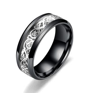 Knot Stainless Steel Band <b>Rings</b> <b>for</b> <b>Men</b> | Multi-Color Inlay Gold Red Blue <b>Black</b> | Durable Fashion Statement <b>Rings</b> - Product Image 3