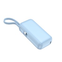 Mini batterie externe portable porte-clés 5000 mAh avec câble intégré, affichage numérique LED, promotion cadeau, chargeur de voyage, marque privée