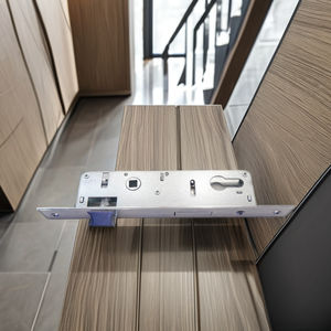 高セキュリティクロムメッキ鉄材料オープンほぞ穴ドアロック本体85mmセンター距離ラッチボルトほとんどのドア - Product Image 5