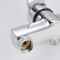 Mitigeur de douche électroplaqué avec commande simple/double, design minimaliste moderne pour robinets de baignoire chaud/froid