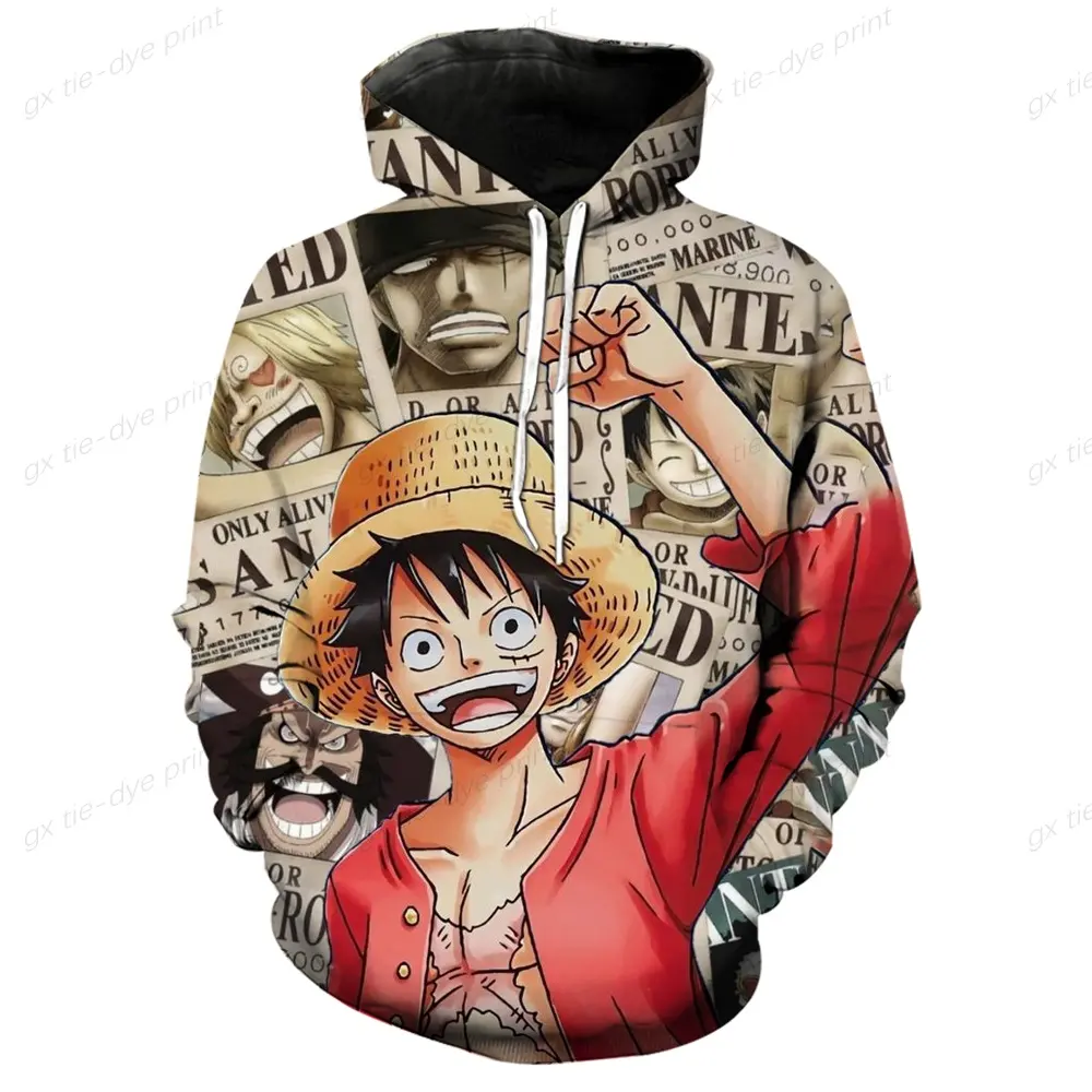 Roronoa Zoro Ullzang Kids Sweatshirts One Pieced Jersey Boys Hoodie Fall Winter Manga One Pieced Sweater Children's Luffy Hoodie