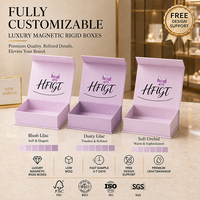 Boîte cadeau magnétique de luxe, logo personnalisé, emballage rigide recyclable, laminage mat, forme et taille personnalisables pour l'expédition de bijoux