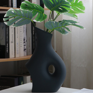 <span class=keywords><strong>Vase</strong></span> en céramique en <span class=keywords><strong>forme</strong></span> de <span class=keywords><strong>visage</strong></span>, art moderne et créatif, style nordique, pour Table à domicile, salon - Product Image 2