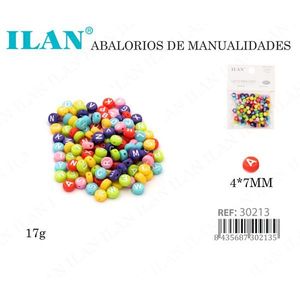 Perline per Artigianato 4x7mm Multicolore Lettere A-Z 17g - Product Image 3