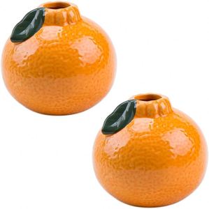 Vase en céramique design orange, vase orange, vase décoratif en céramique pour fruits, pour la culture hydroponique, la décoration de la maison, du bureau, de la bibliothèque - Product Image 1