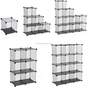 Metal Wire Modular DIY Storage Shelf <strong>Wardrobe</strong> <strong>Unit</strong> - Product Image 5