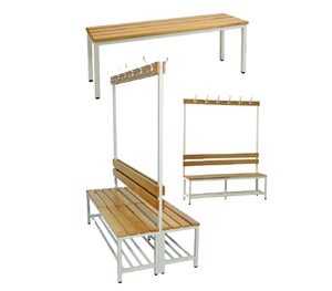 Appendiabiti Moderno da Parete in Metallo e Panca Contenitore per Soggiorno dal Design Regolabile - Product Image 1