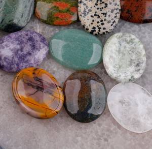 Natural Healing 35x45mm Worry Pocket <strong>Stone</strong> Crystal Thumb Gemstone Crystal Massage <strong>Chakra</strong> Worry <strong>Stone</strong> - Product Image 4