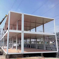 Garage modulaire portable en conteneur plat, panneaux sandwich, structure en acier, abri de voiture détachable, entrepôt conteneur