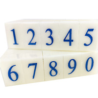 Ensemble de tampons combinés alphabet anglais, date, chiffres et tampons alphanumériques - Série en gros (plastique)