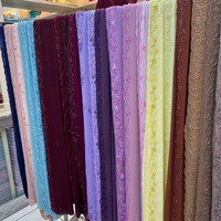 Foulards et hijabs ethniques musulmans respirants en dentelle, bandanas de Malaisie, nouveau style personnalisé, broderie perlée, couleur unie, islamique