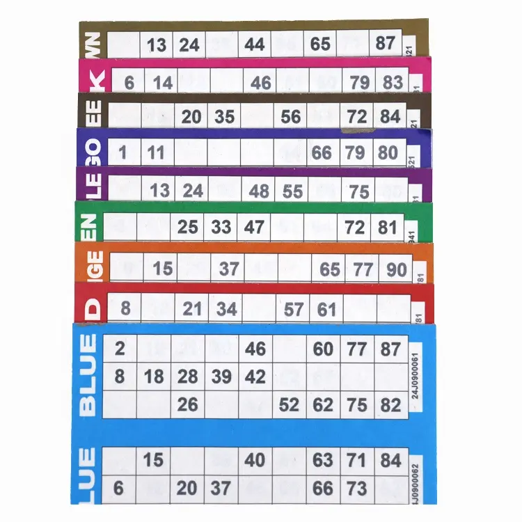 Manufacture custom bingo cards paper sheets bingo game book reusable Printable Numbers Bingo Cards