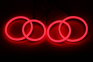 Anneau lumineux LED en coton 70mm-160mm, multicolore RGB, contrôle par application smartphone, effet de poursuite, éclairage Angel Eyes pour voiture - Product Image 5