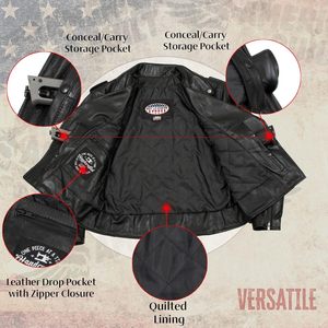 2025 cuero USA MADE mujer negro Flaunt Premium clásico estilo motocicleta chaqueta de cuero modelo MLJKL5004 - Product Image 5