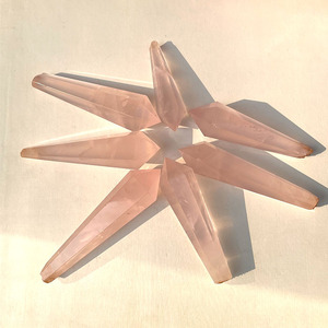 Varita curativa de cristal de cuarzo rosa natural al por mayor, varita mágica de cristal para energía decorativa - Product Image 6