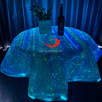 Nappe lumineuse LED à fibres optiques pour événements romantiques et fêtes, avec batterie rechargeable, 6 à 12 heures d'éclairage, sans chaleur/radiation