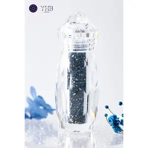Dekorasi seni kuku kontemporer berlian ujung ganda Mini campuran kecil Elf miniatur kaca kristal pasir berlian imitasi