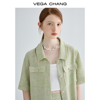 VEGA CHANG Nouvelle Collection Pré-Collection Automne 2026 Ensemble Décontracté Deux Pièces : Veste à Manches Courtes et Short Droit