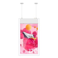 Refee Lecteur publicitaire Android double face 4K, affichage numérique multi-écrans, écran LCD suspendu pour vitrine, magasin de détail, éducation