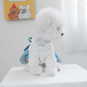 PETCIRCLE Ropa para Mascotas - Nueva Colección Otoño/Invierno: Falda Vaquera con Estampado Floral - Product Image 4