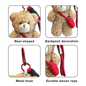 Llavero de peluche de oso de peluche, bonito colgante suave y esponjoso para funda de teléfono, bolso o cartera, accesorio de regalo - Product Image 6
